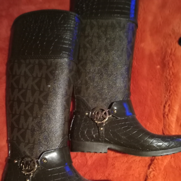 Michael Kors Croco Tall Rainboots - Picture 2 of 5